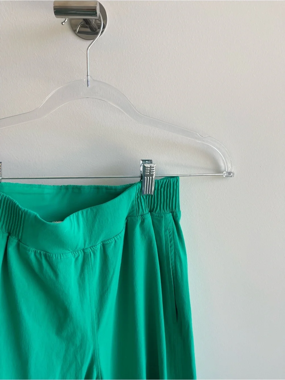 Lululemon Wide Leg Stretch Woven Green Pants High Rise